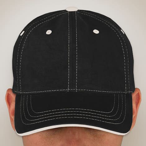 Yupoong Contrast Stitched Hat - Black / Stone
