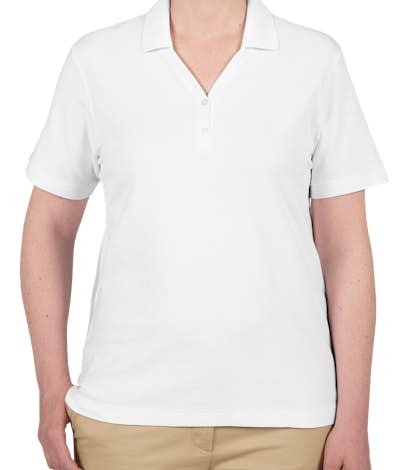 Devon & Jones Ladies Pima Pique Polo - White