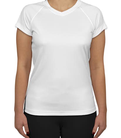 Champion Ladies V-Neck Performance Shirt - White