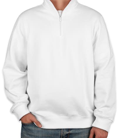 Sport-Tek Premium Quarter Zip Sweatshirt - White