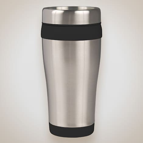 16 oz. Carmel Insulated Steel Travel Mug - Black