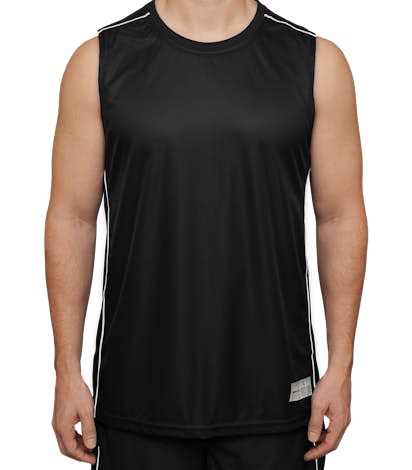 Sport-Tek Micro-Mesh Reversible Sleeveless Jersey - Black / White