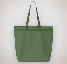 Large Recycled Poly Zippered Tote - Color: Forest