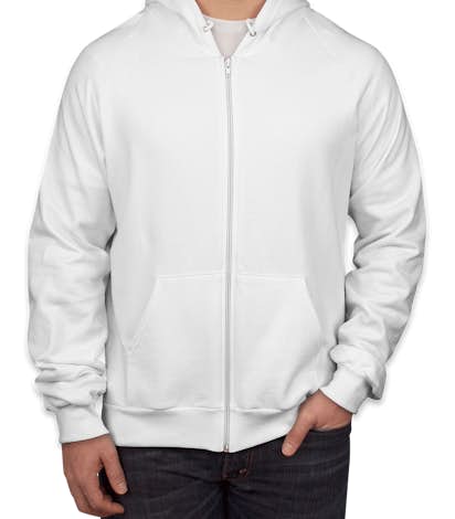 American Apparel Zip Hoodie - White