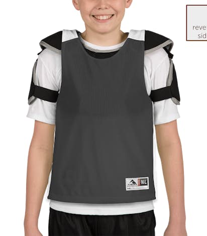 Augusta Youth Reversible Colorblock Practice Pinnie - Black / White