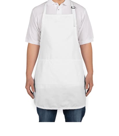 Stain Release Full Length Apron - Screen Printed - White