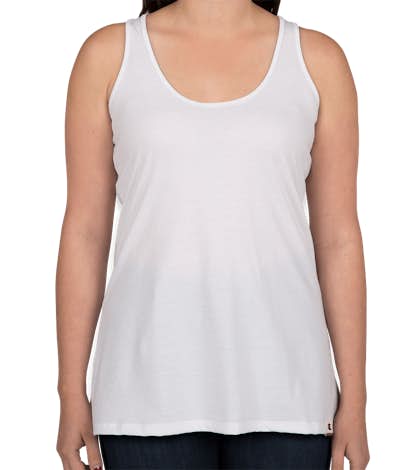 Champion Authentic Ladies Tri-Blend Swing Racerback Tank - White