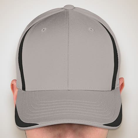 Yupoong Flexfit Colorblock Performance Hat - Grey / Black