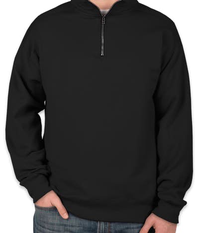 Hanes Nano Quarter Zip Sweatshirt - Black