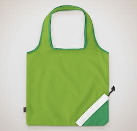 Contrast Foldaway Shopper Tote - Color: Apple Green