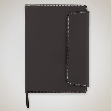 Smooth Matte Magnetic Close Notebook - Black