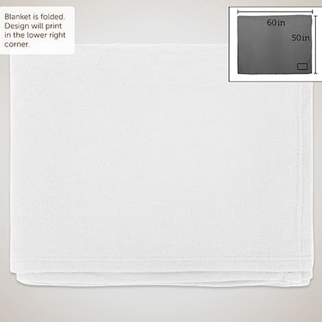 Fleece Throw Blanket - White