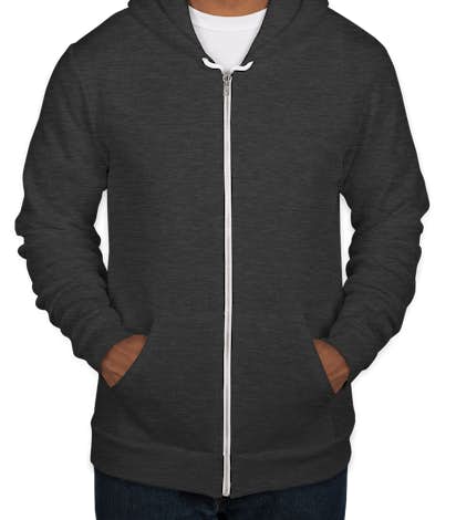 American Apparel USA-Made Flex Fleece Zip Hoodie - Dark Heather Grey