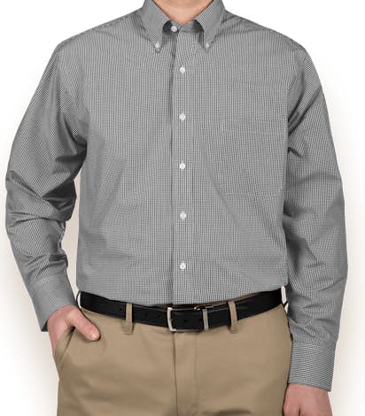 Van Heusen Gingham Dress Shirt - Black