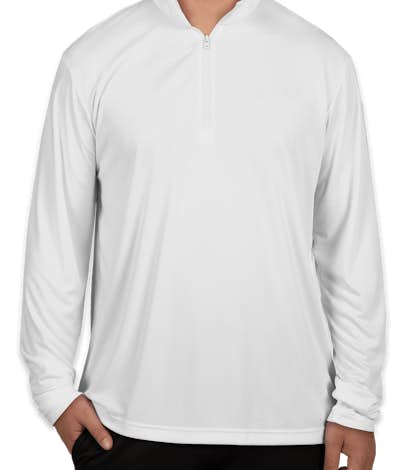 Sport-Tek Competitor Quarter Zip Performance Shirt - White