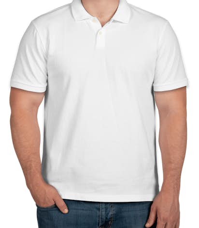 GAP Cotton Pique Polo with Stretch - White