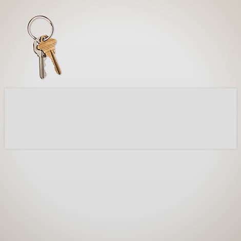 11.5 in. x 3 in. Rectangular Static Stick Window Cling - Clear