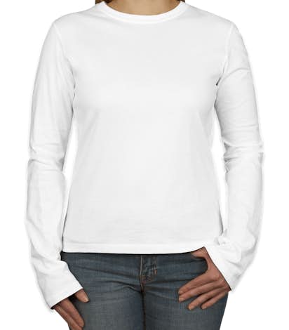 Bella + Canvas Juniors Long Sleeve Jersey T-shirt - White