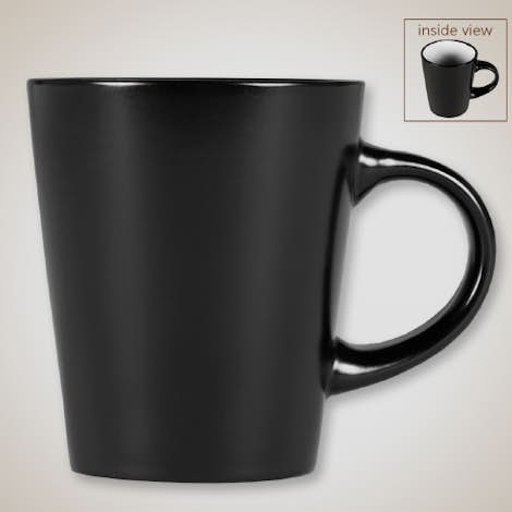12 oz. Ceramic Two-Tone Noir Mug - Black / White