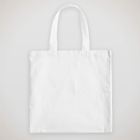 Medium Midweight 100% Cotton Canvas Tote - White