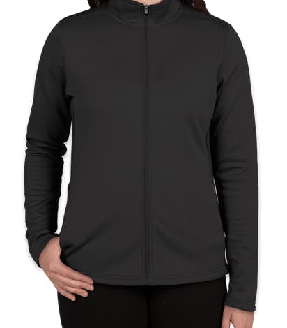 Champion Ladies Performance Full Zip Jacket - Black / Black