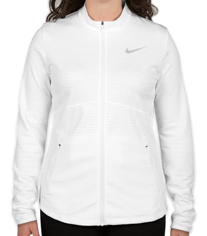 Limited Edition Nike Ladies Performance Full Zip Jacket - White / Cool Grey