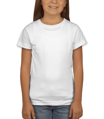 LAT Youth Girls Longer Length Jersey T-shirt - White