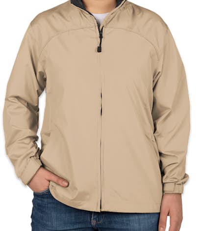North End Ladies Full Zip Hooded Jacket - Putty