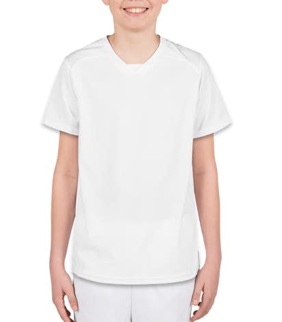 High Five Youth Contrast Performance Soccer Jersey - White / White