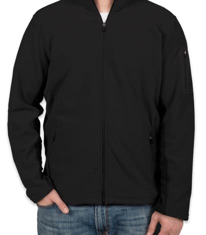 Port Authority Colorblock Full Zip Microfleece Jacket - Black / Black
