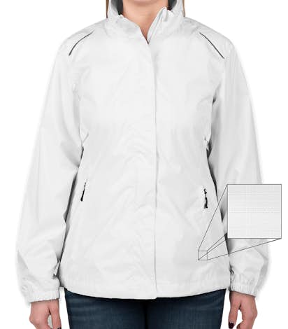 Core 365 Ladies Waterproof Ripstop Jacket - White