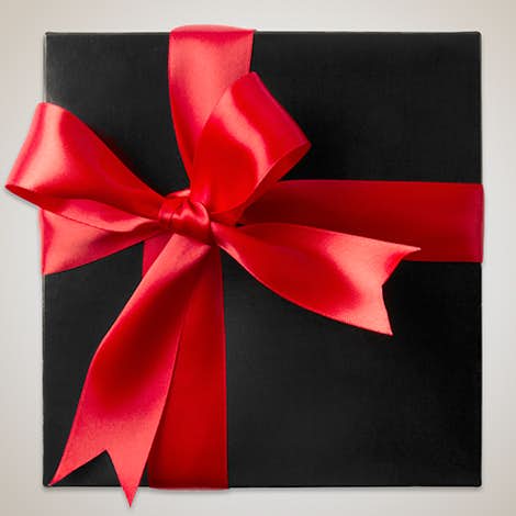 Assorted Mini Pretzels Gift Box - Black / Red Bow