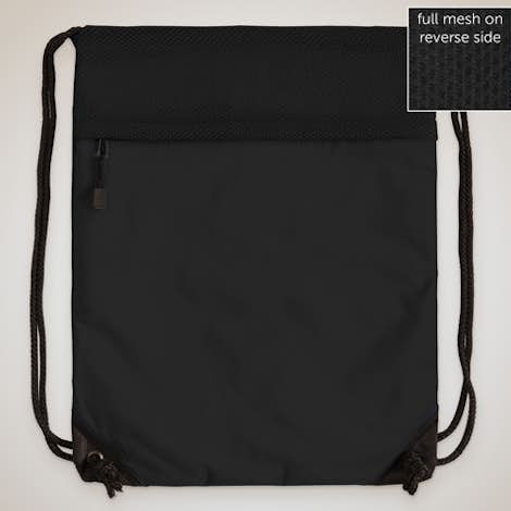 Port Authority Mesh Drawstring Bag - Black