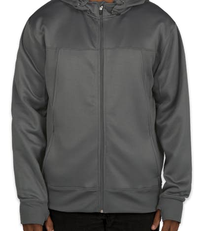 Independent Trading Tech Removable Hood Zip Jacket - Charcoal