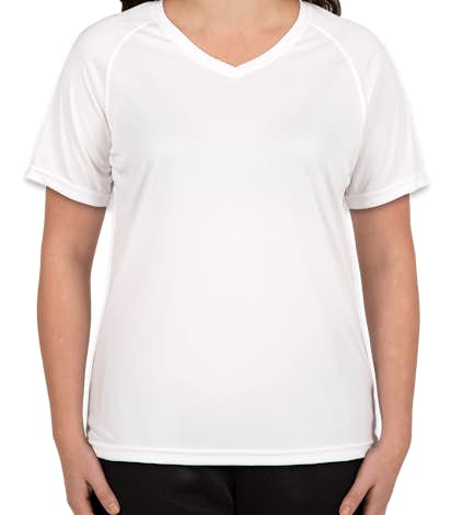 Augusta Ladies Attain Raglan Performance Shirt - White