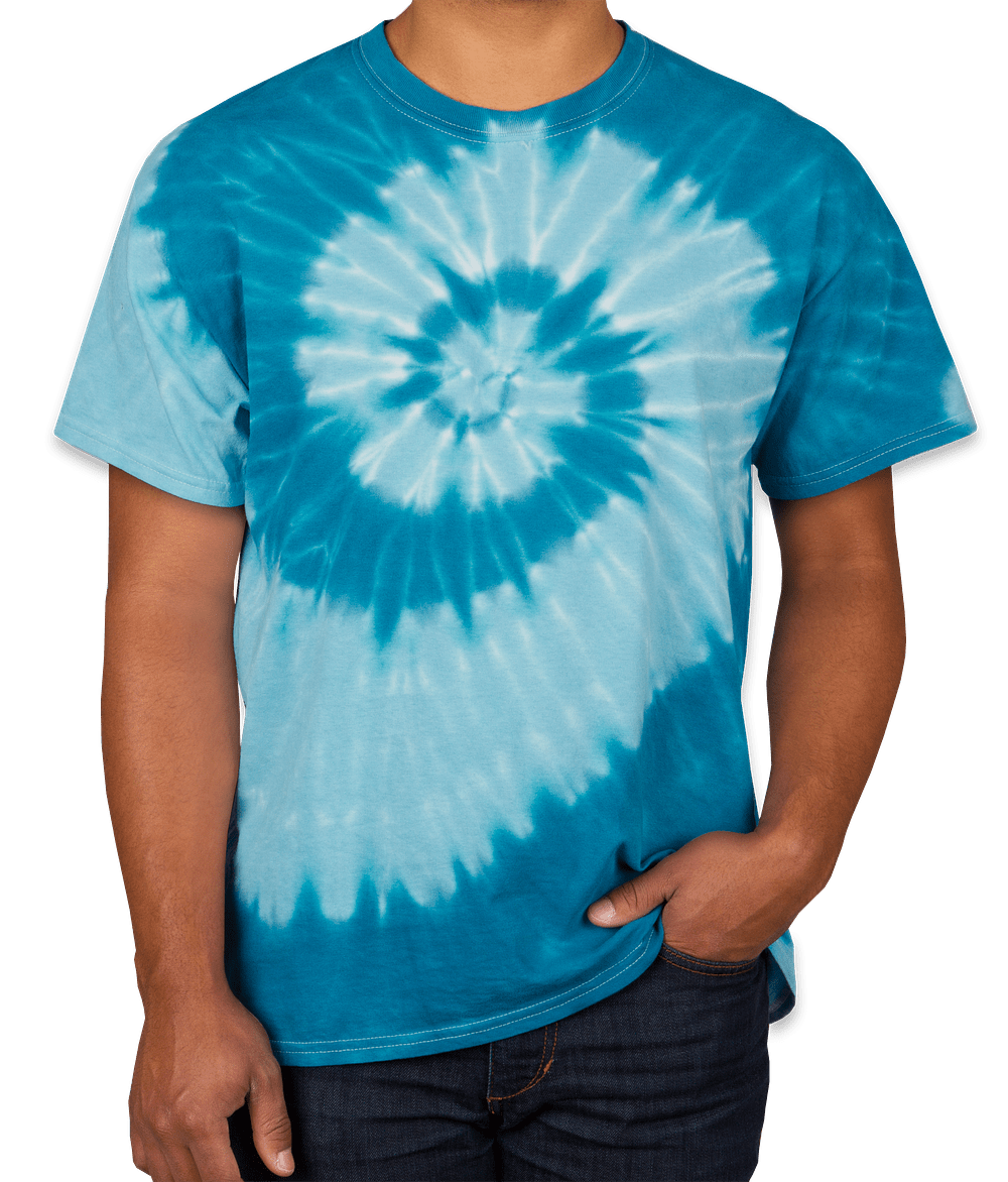 Custom Dyenomite 100% Cotton Two-Tone Spiral Tie-Dye T ...