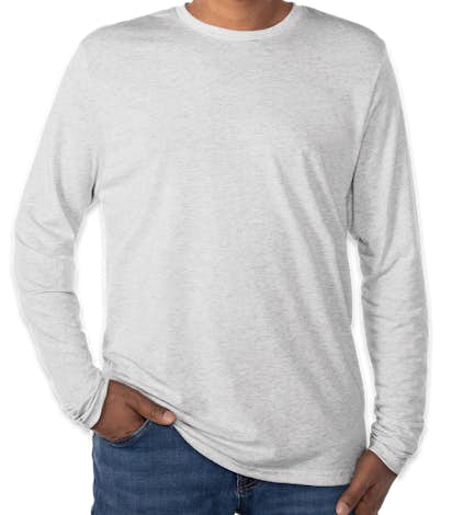 Next Level Tri-Blend Long Sleeve T-shirt - Heather White