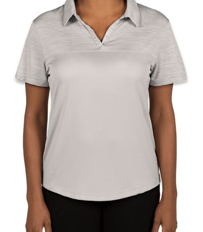 Augusta Ladies Tonal Heather Performance Polo - Silver