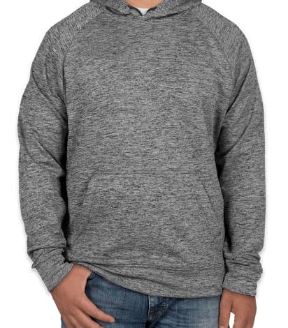 Sport-Tek Electric Heather Performance Pullover Hoodie - Black Electric