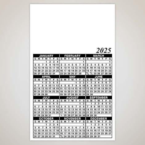 Full Color Calendar Magnet - .036" - White