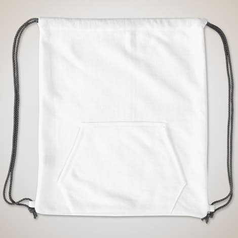 Port & Company Sweatshirt Drawstring Bag - White