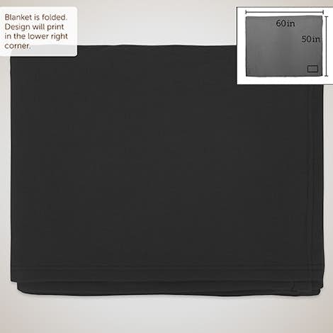 Fleece Throw Blanket - Black