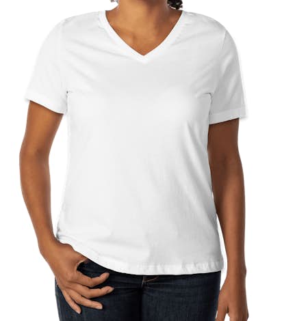 Bella Ladies V-Neck T-shirt - White