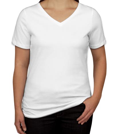 Canada - Bella + Canvas Ladies V-Neck T-shirt - White