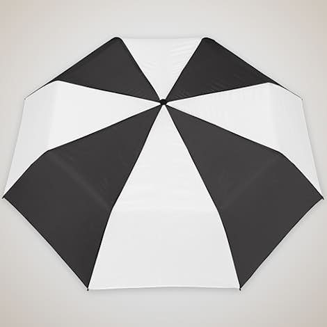 Arc Budget Multi-Tone Telescopic 42" Umbrella - Black / White