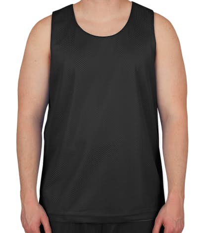 Sport-Tek Mesh Reversible Tank - Black / White