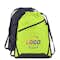 Adjustable Strap Contrast Zipper Drawstring Bag