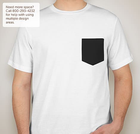 Custom Canvas Jersey Contrast Pocket T-shirt - Design Short Sleeve T ...