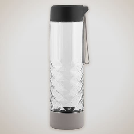 20 oz. Geometric Glass Bottle - Grey