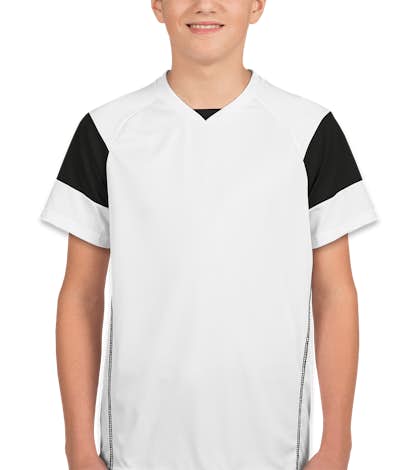 High Five Youth Mundo Performance Soccer Jersey - White / Black / White